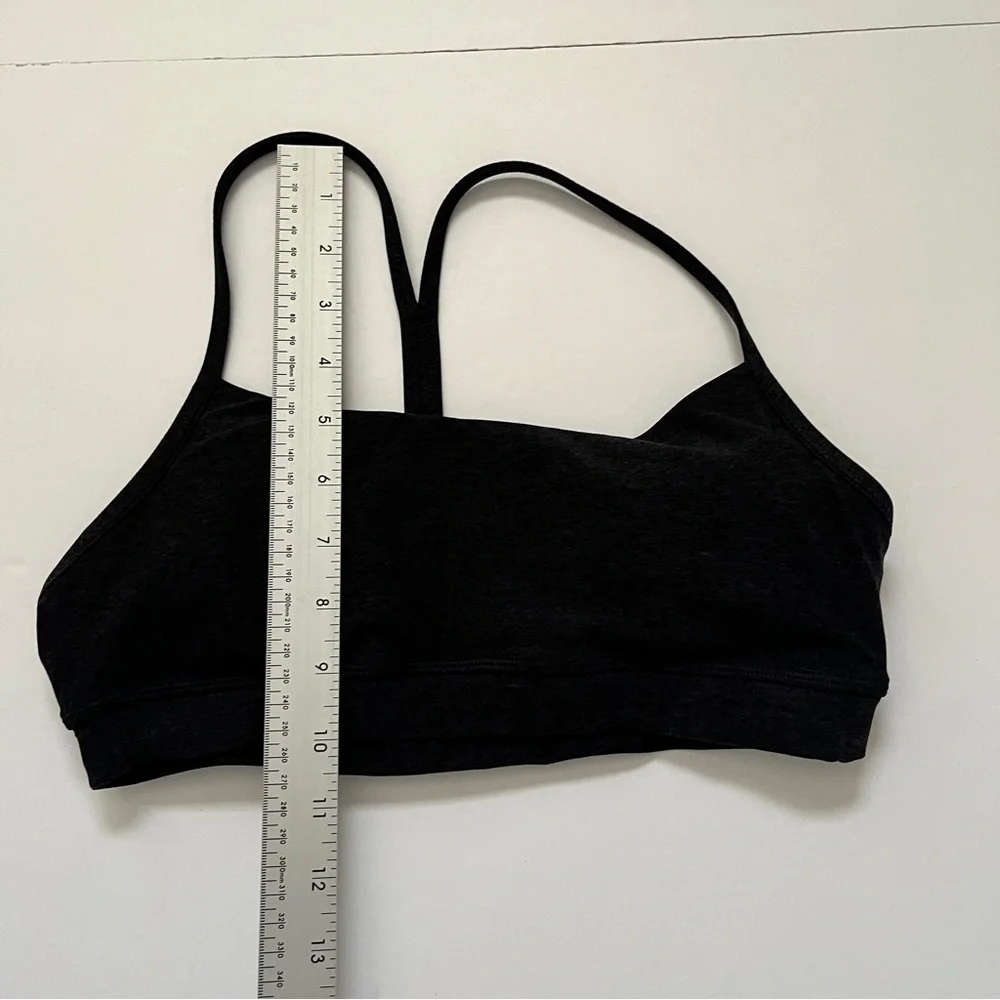 Aritzia TnAction TnaLIFE Perform Sports Bra Heathered Charcoal Gray Workout Sz S - Picture 11 of 11